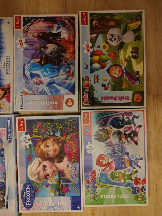 Puzzle trefl 6 sztuk Frozen, Masza, pijamers