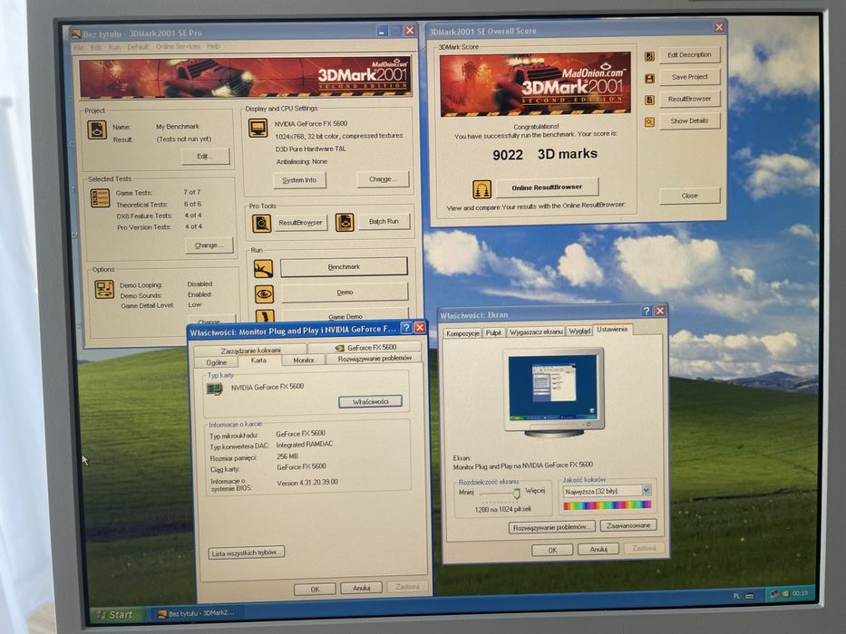 Karta graficzna AGP x8 MSI GeForce Nvidia FX5600 256mb retro