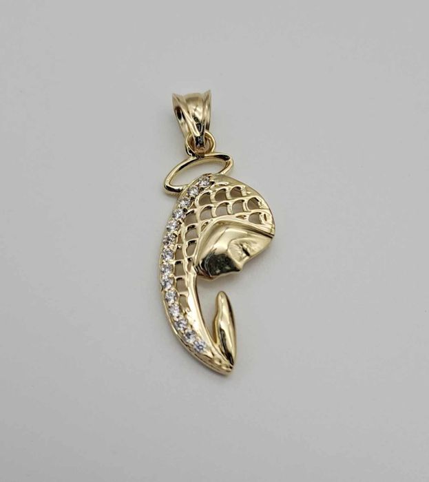 Złoty medalik Matka Boska / próba 585 / 14 K