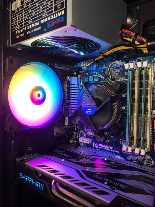 Игровой ПК Intel i7/16Gb/RX570/SSD256+500 компьютер системный блок