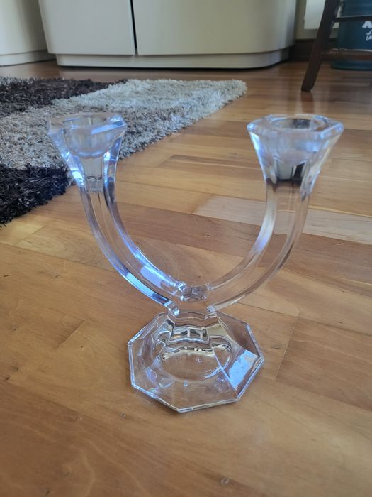 Castiçal duplo em cristal