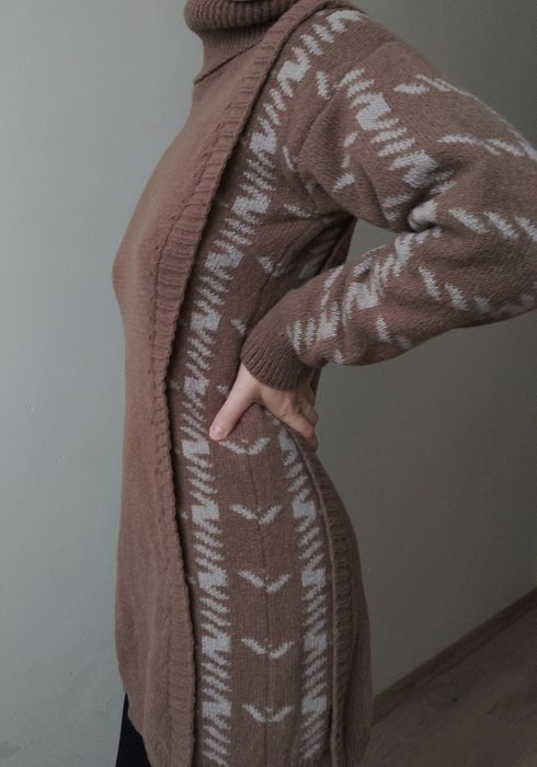 Sukienka sweter dzianina golf