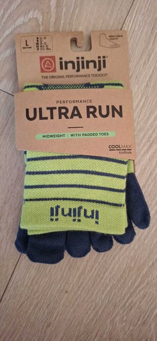 Skarpety do biegania Injinji Ultra Run Mini-Crew - moss roz. L