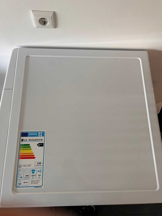 Máquina de Secar LG RH18U8AVCW 18kg – Bomba de Calor | Dual Inverter | Wi-Fi
