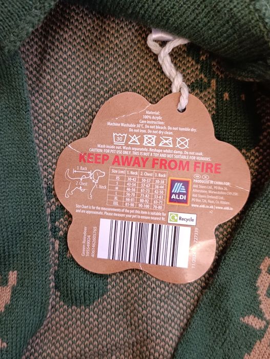 Новорічні кофта светр одяг для собак великих