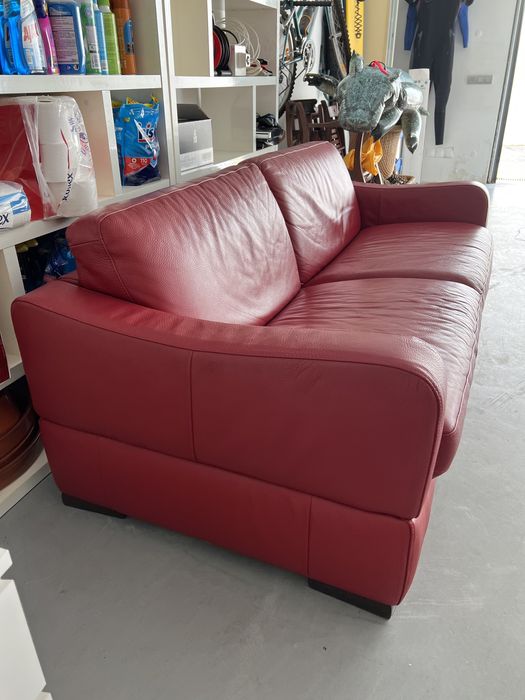 Sofá-cama Divani Divani em pele 3 lugares