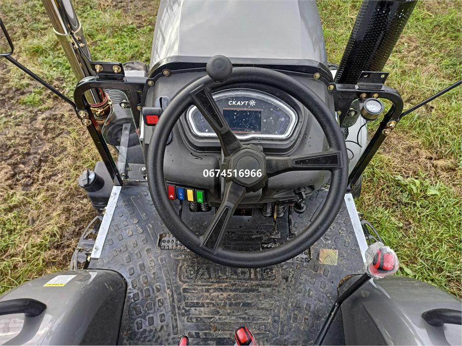 Мінітрактор Скаут TY-404 SR з козирком компресор реверс примусова