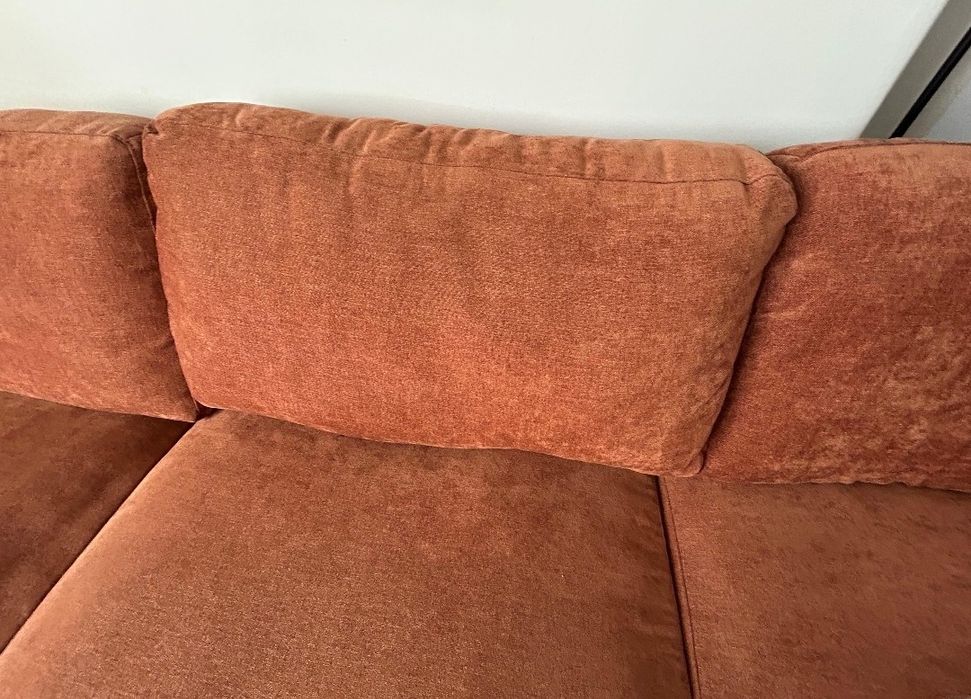 Sofá Chaise long cor Terracota