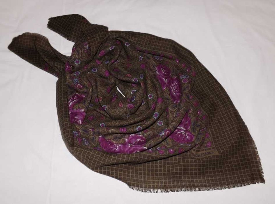 Платок Souleiado, Франция, винтаж, шерсть,125х125