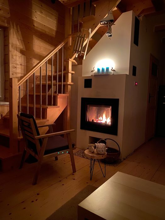 Wiosna, domek Czapla Poleski Park, balia,sauna, cisza