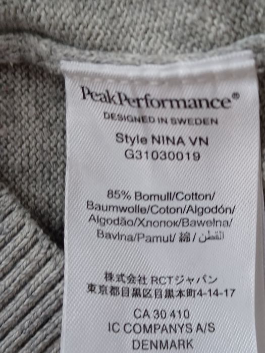 Bawełniany sweterek casual L szary minimalistyczny Peack Performance