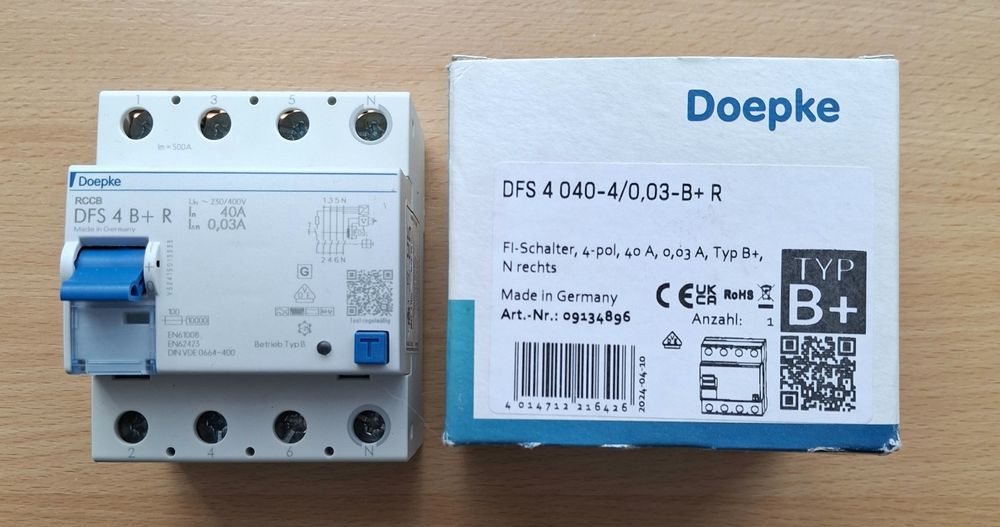 Wyłącznik różnicowoprądowy Doepke 40A B+ R.