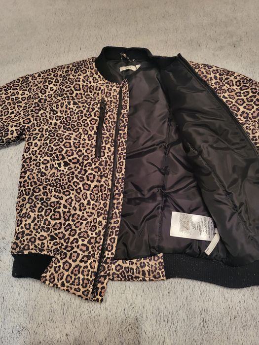 Ciepła kurtka jesienna panterka