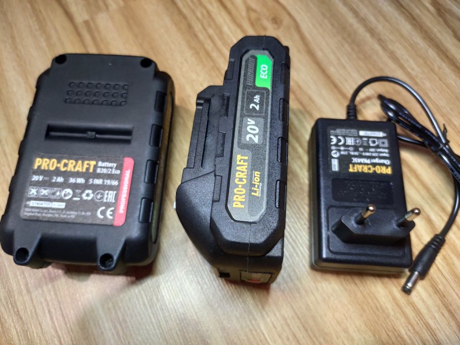 Акумулятори  Procraft ECO 20V 2Ah + зарядка