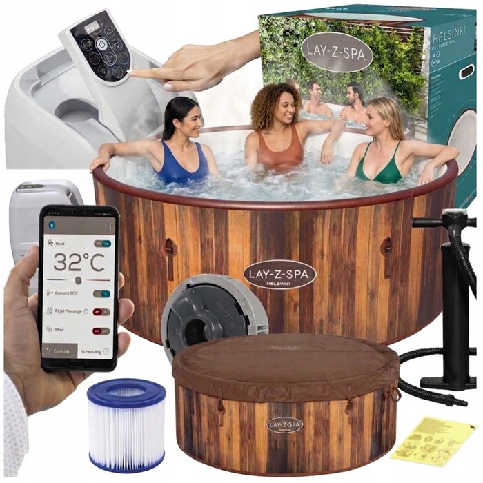 Dmuchane spa ogrodowe basen z hydromasażem jacuzzi bestway 7 osób NOWE FV