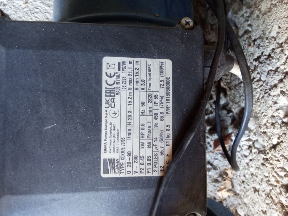 Pompa do wody  EBARA CDX/A 70/5