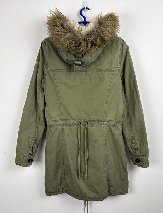 Kurtka damska ABERCROMBIE & FITCH parka z futerkiem y2k r. L