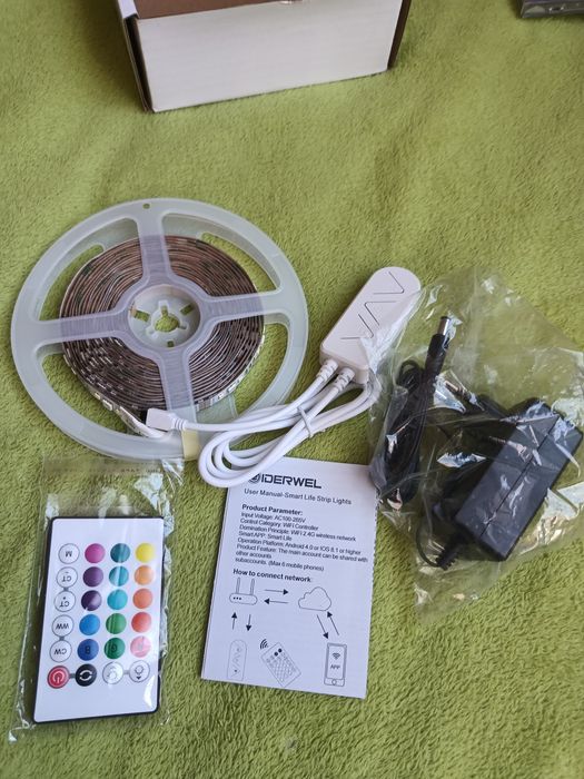 Taśmy LED Gidealed Rgbww Wifi 5 metrów Alexa Rgbcct Android