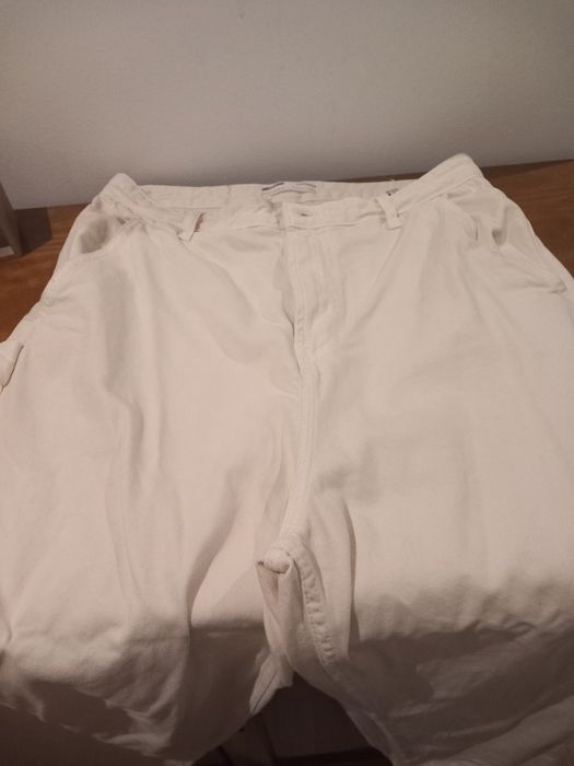 Calças de ganga bege claro