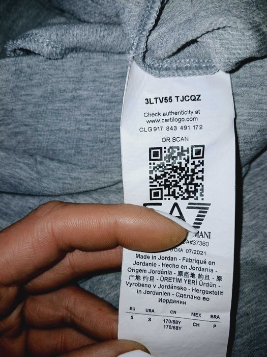 Szare dresy Emporio Armani S