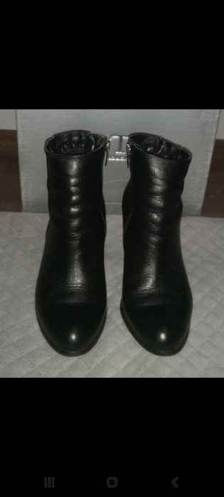 Botki buty na obcasie czarne skóra  Kotyl r. 38