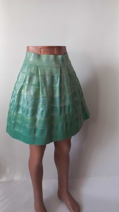 Коротка бірюзова спідниця 48 46 розмір