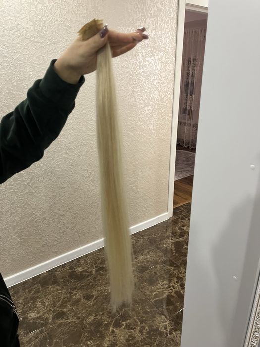 Біо волосся блонд , нове 60 см