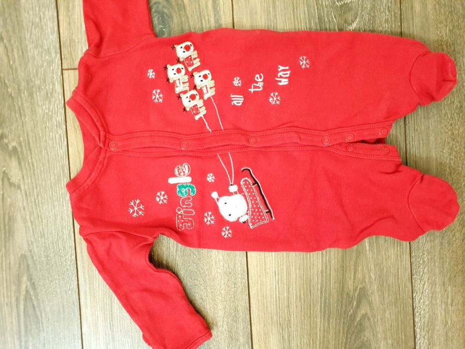 Pajac świąteczny święta gwiazdka rozmiar 56