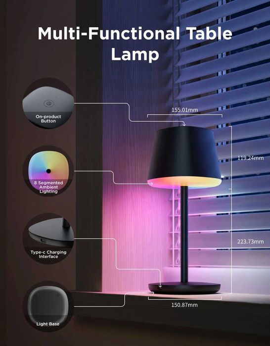 Розумна настільна лампа Govee Table Lamp Classic бездротова
