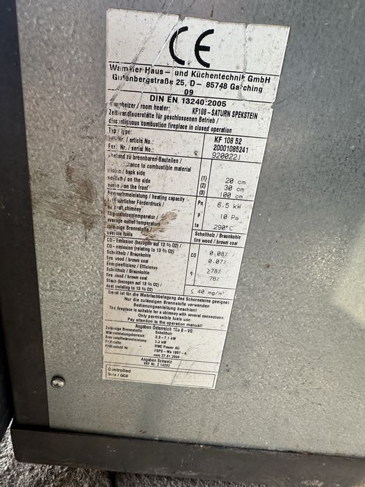 Kominek wolnostojący 6,5 kW Saturn Spekstein