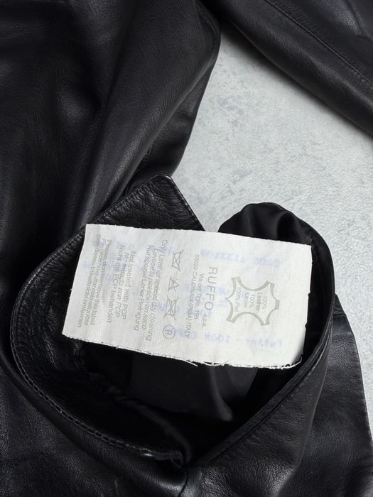 Vintage Gianni Versace Black Leather Blazer Jacket куртка шкіряна плащ