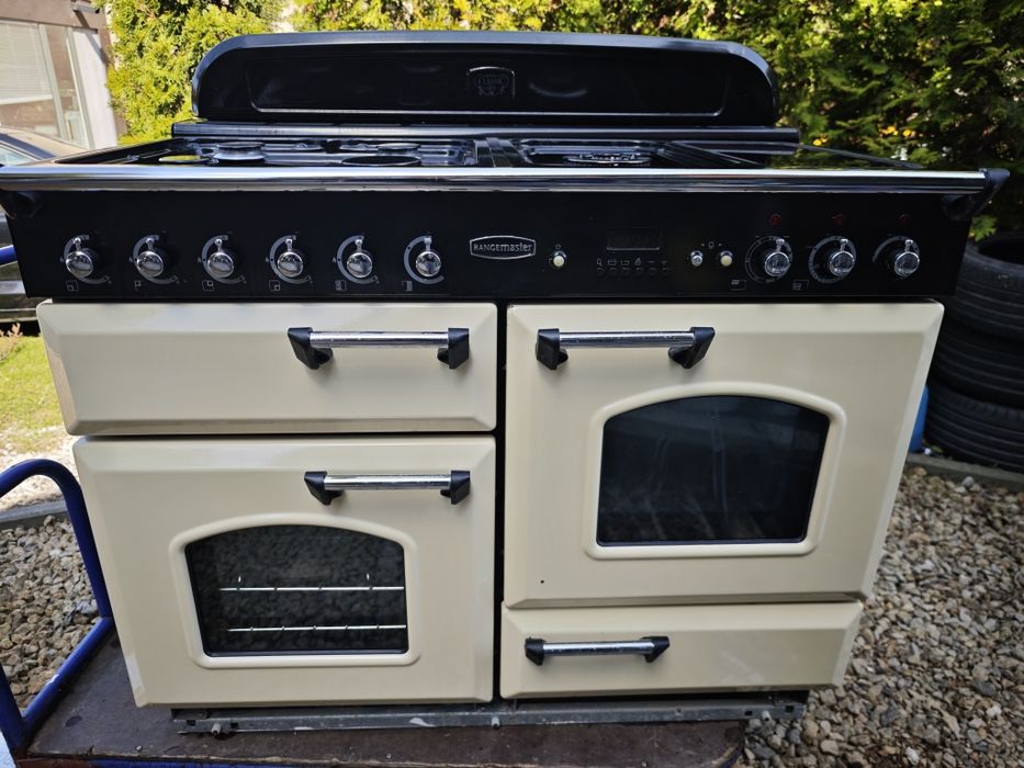 Kuchenka falcon rangemaster retro klasyczna kremowa 2x piekarnik grill  110 cm gwarancja 60 innych 28000 nowa