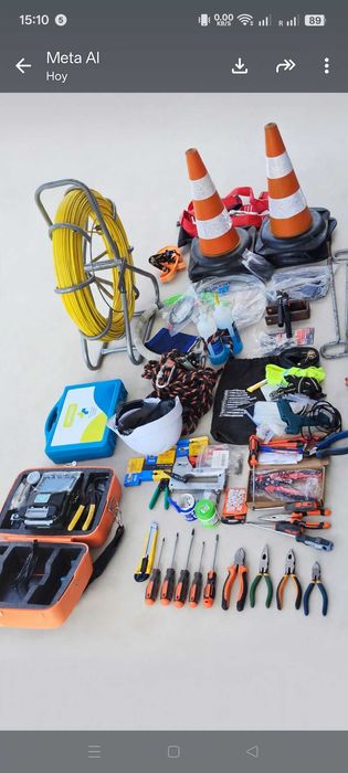 Kit Fibra Ótica completo Máquina de Fusão+Equipamientos Técnico