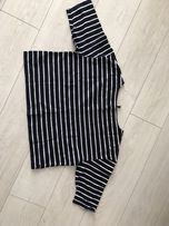 Crop top krótka bluzka paski Stradivarius