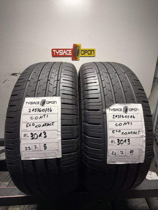 Opony letnie 215/60R16 Continental EcoContact 6 - 2szt. #L3013