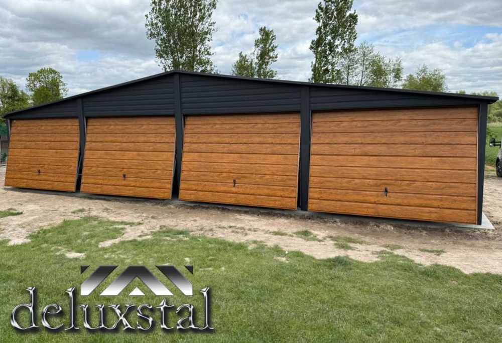 Garaze blaszane garaz 12x6 konstrukcja ocynkowana poziom