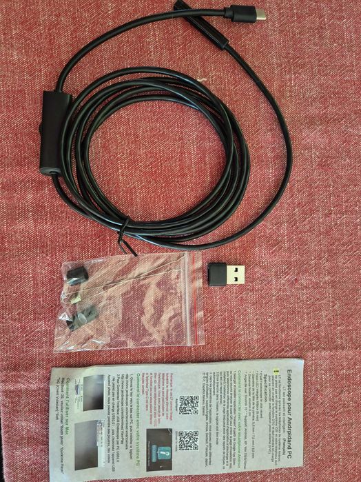 Kamera inspekcyjna HD 7mm IP67 led USB A/C 2m