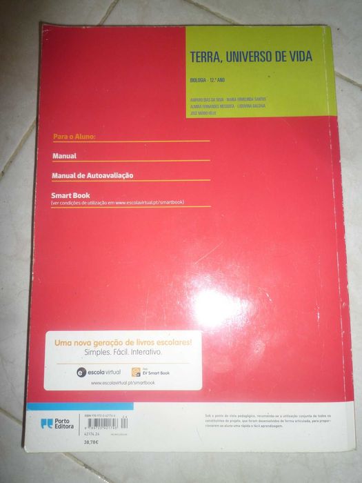 Manual Terra, Universo de Vida  Biologia 12.º Ano