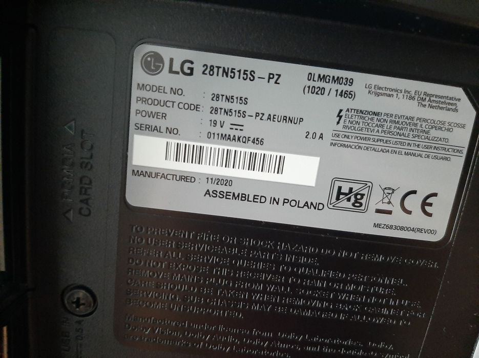 TV LG 28tn515s-pz