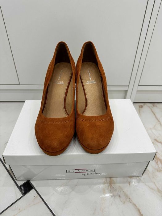 Brązowe koturny 5th Avenue by Halle Berry rozmiar 39