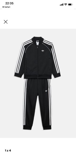 Dres spodnie i bluza na suwak Adidas oryginals czarny  s 36