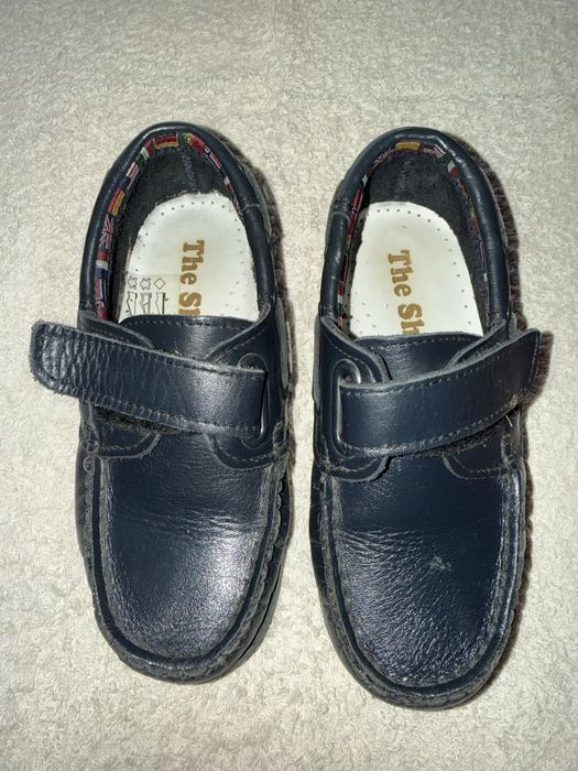 Mocassins em pele azuis