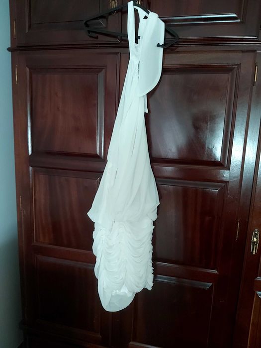 Vestido branco de festa usado apenas uma vez