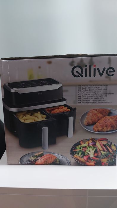 Airfryer Nova: Fritadeira dupla sem óleo - Sem uso