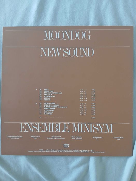 Ensemble Minisym – Moondog - New Sound no lp only cover