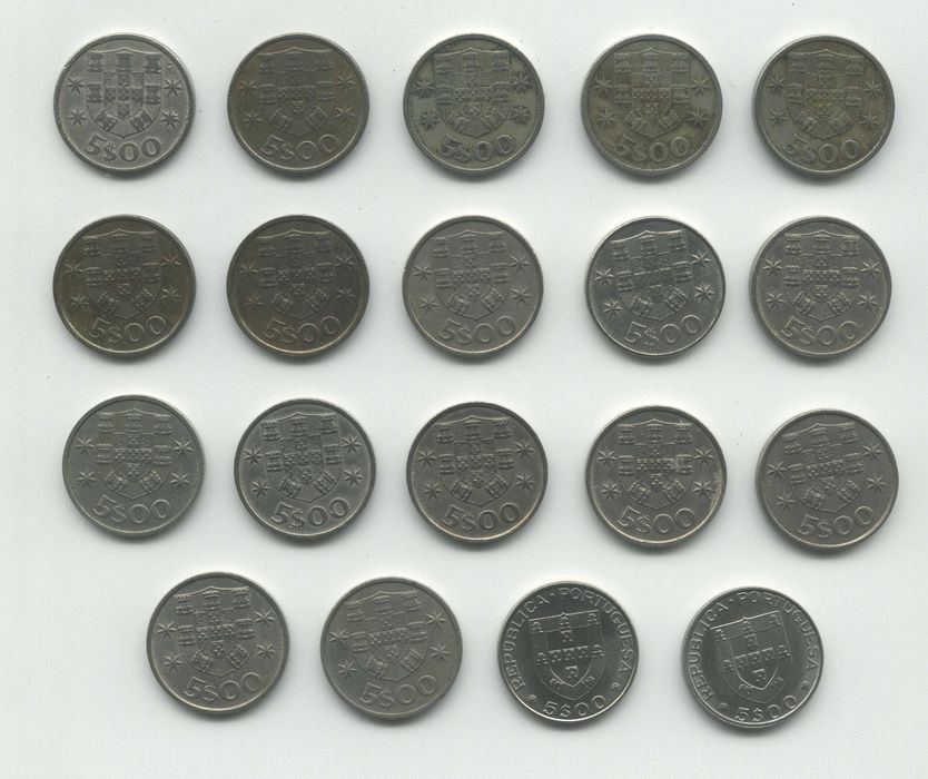 23 Moedas 5$00 Crupo-Níquel