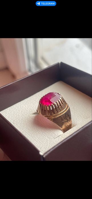 Кольцо золото 583 проба с рубином СССР