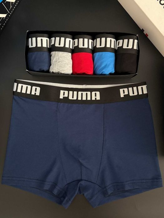 Чоловічі чорні/кольорові труси Пума. Мужские турецкие боксеры