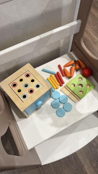 Деревʼяний сортер куб 4 в 1 Tooky Toy