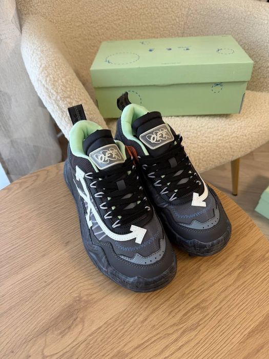 Кроси OFF White 1000 odsy Green чорні з зеленим кросівки офвайт свага
